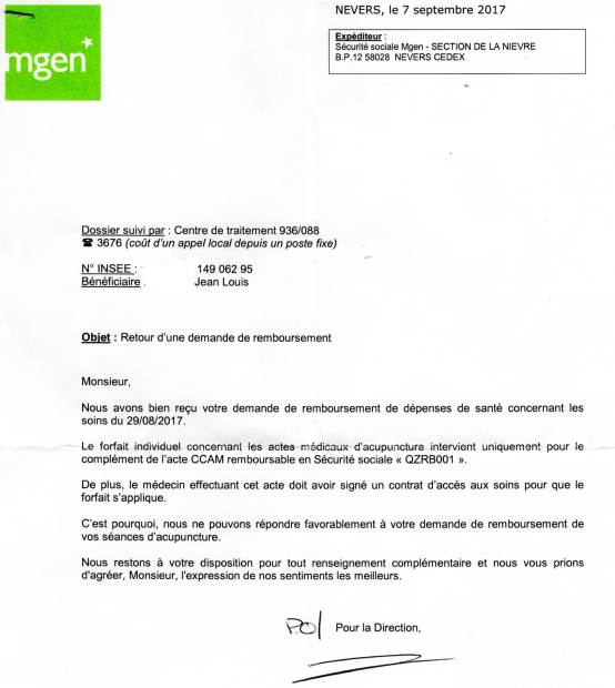 lettre MGEN